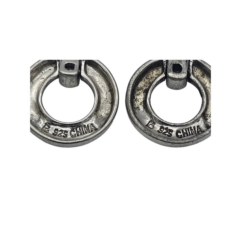 Ross Simons Sterling Silver 925 Interlocking Circle Dangle Earrings - Picture 5 of 8